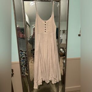 Free People Cream Asymmetrical Dress